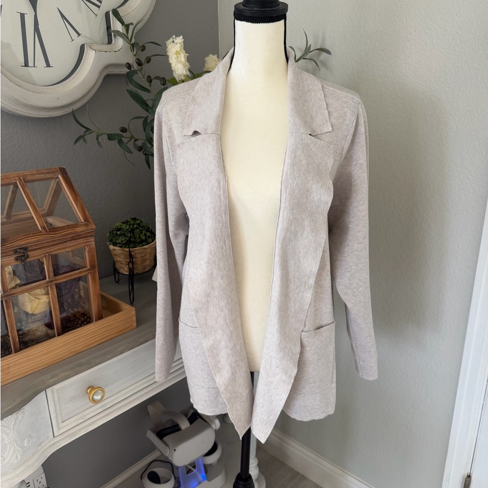 ROZ & ALI Chick Women's Beige Blazer